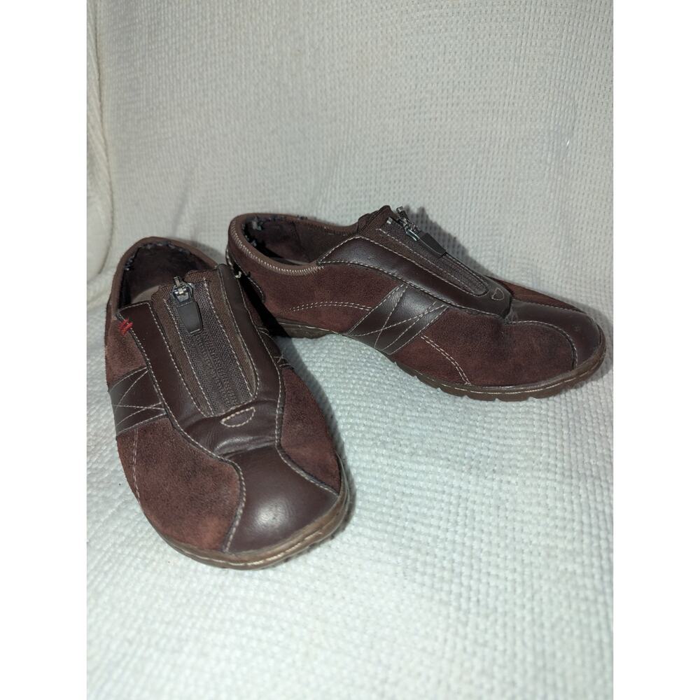 Dr‎ Scholls Zip Top Shoes Women's Brown Suede Leather - Size 7W